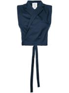 Rosie Assoulin Cropped Vest - Blue