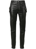 Alexander Mcqueen Stretch Biker Trousers - Black