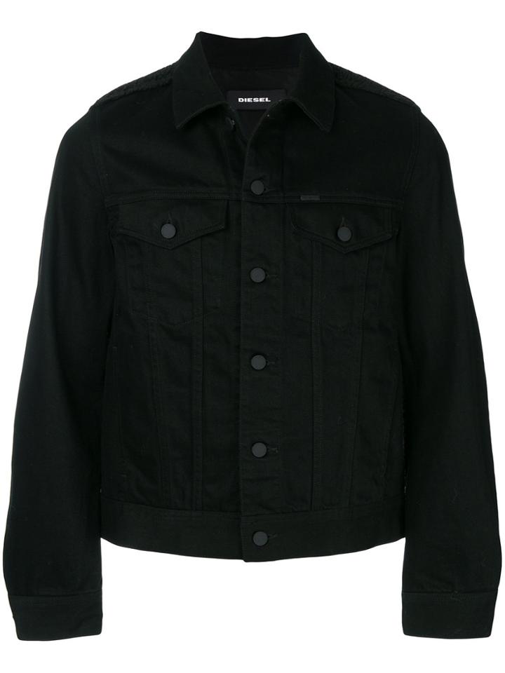 Diesel Textured Denim Jacket - Black