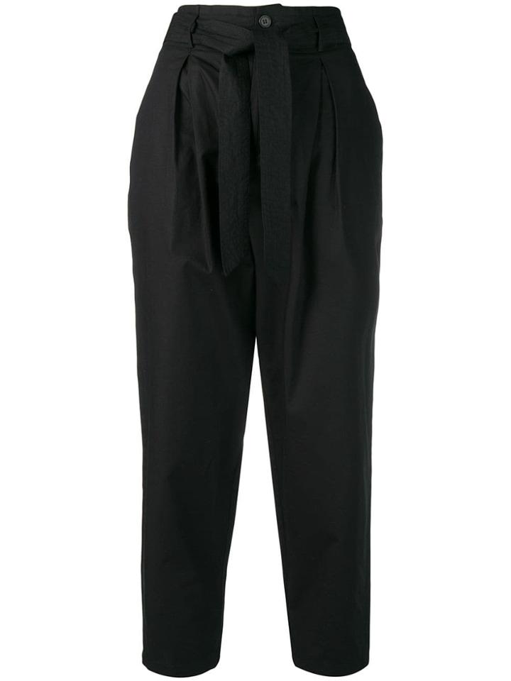 Antik Batik Belted High-waisted Trousers - Black