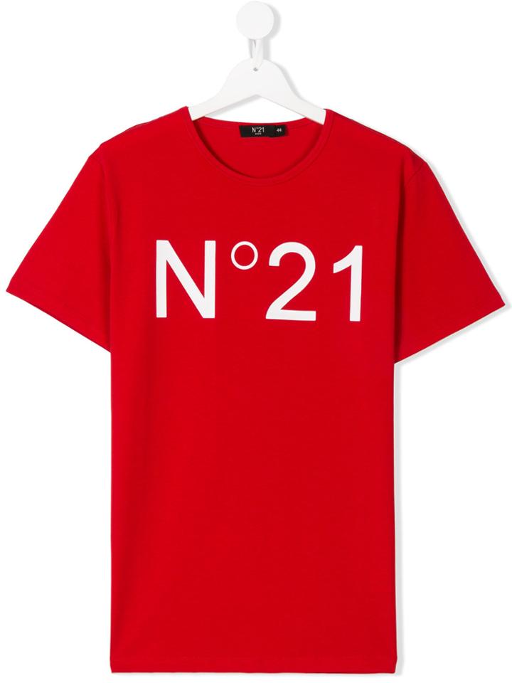 No21 Kids Teen Logo Print T-shirt - Red
