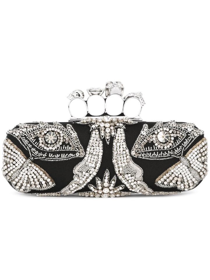 Alexander Mcqueen 'knuckle' Long Box Clutch - Black