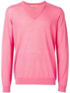 Nuur V-neck Jumper - Pink & Purple