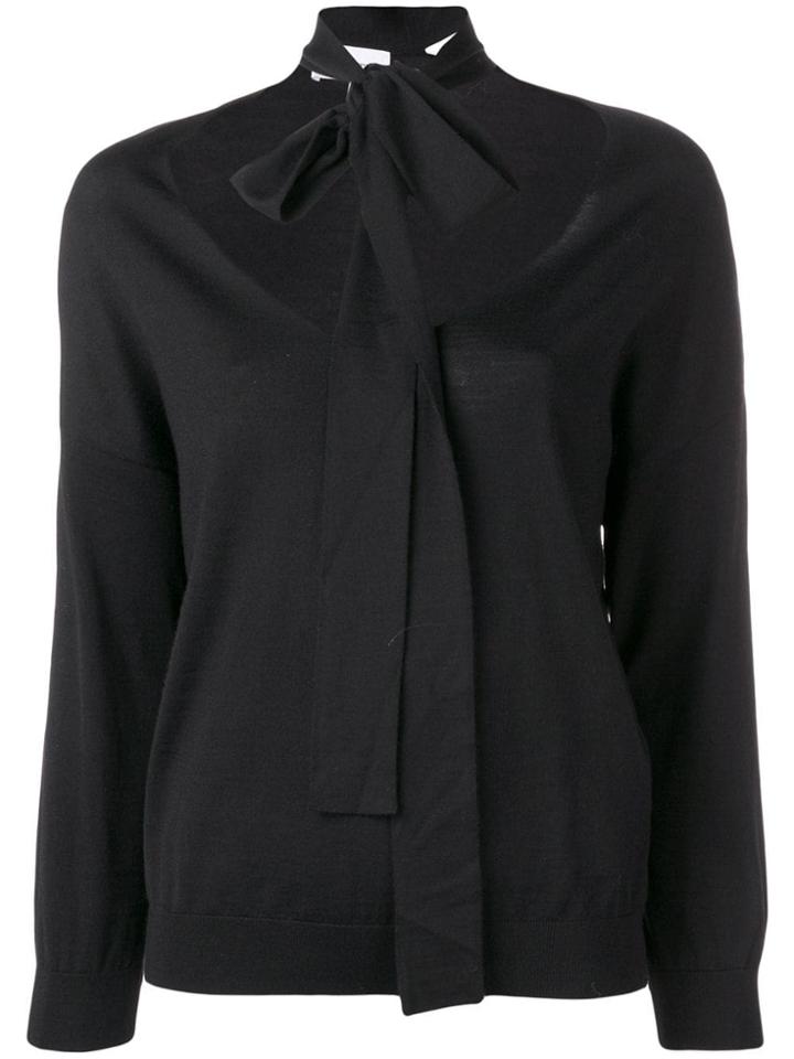 Red Valentino Scarf Detail Jumper - Black