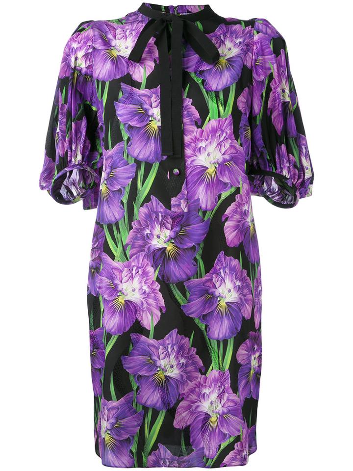 Gucci - Rhododendron Snake Jacquard Dress - Women - Silk/cotton/viscose - 42, Pink/purple, Silk/cotton/viscose