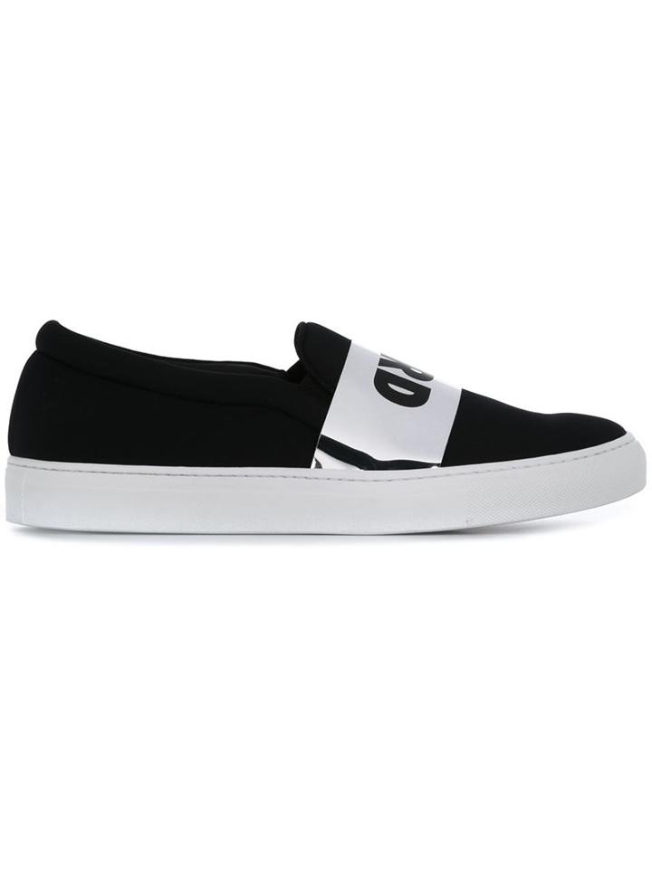 Joshua Sanders 'hard' Print Slip-on Sneakers