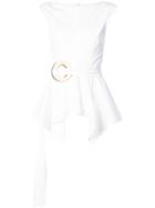 Carolina Herrera Tie Front Sleeveless Blouse - White