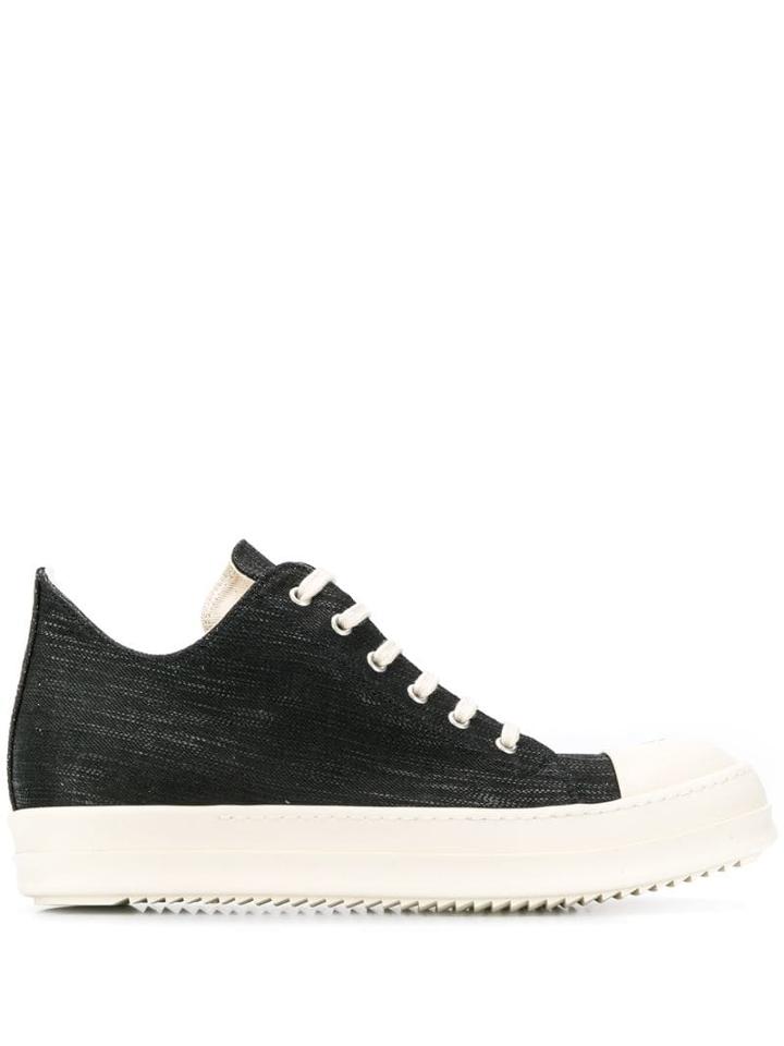 Rick Owens Drkshdw Denim Low-top Sneakers - Black