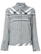 Cecilie Copenhagen Style Multi-pattern Shirt, Women's, Black, Cotton