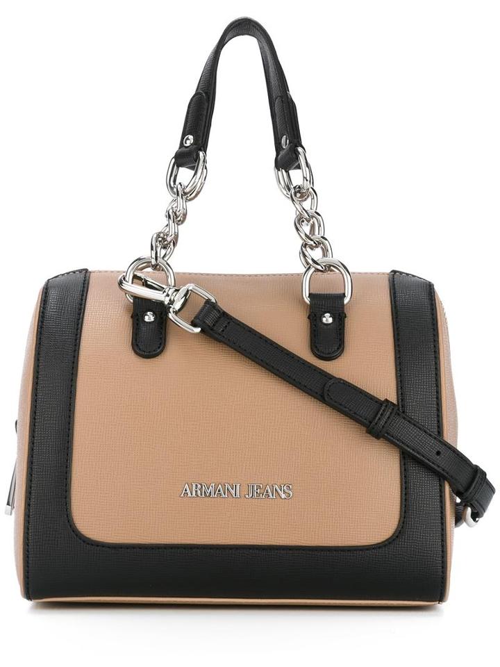 Armani Jeans Flap Closure Tote Bag, Women's, Brown