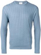 Salvatore Ferragamo Textured Sweater - Blue