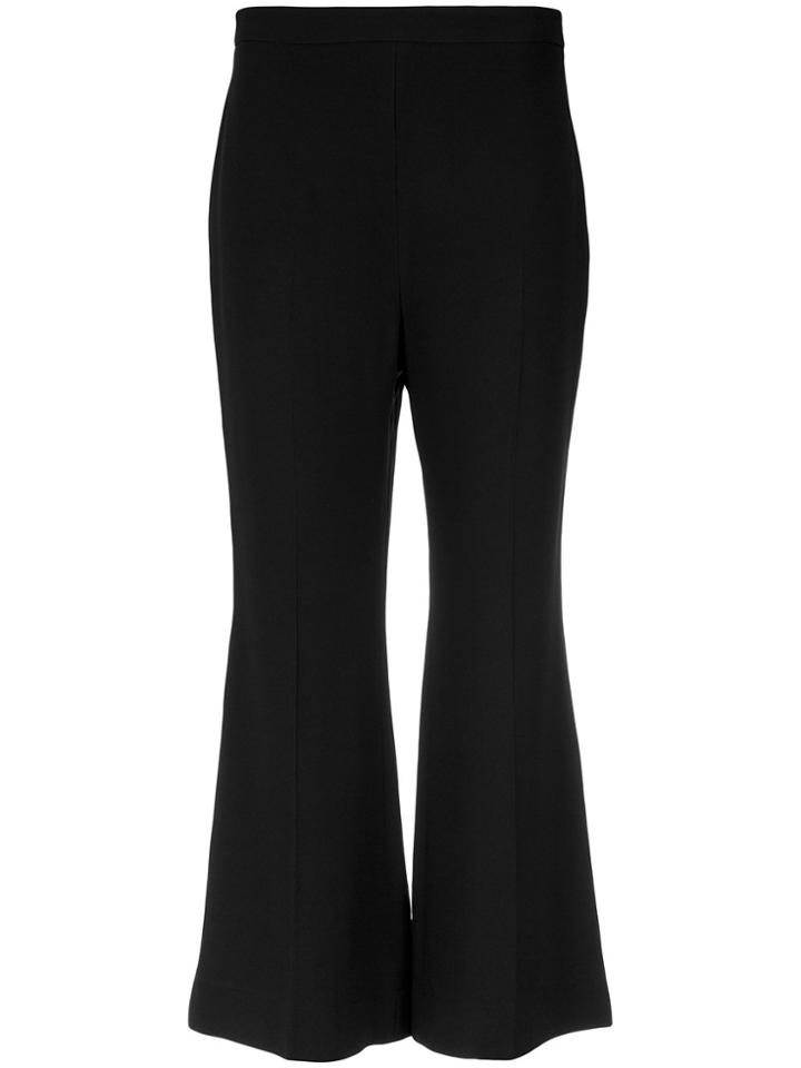 Andrea Marques Flared Cropepd Trousers - Black