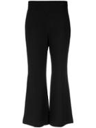 Andrea Marques Flared Cropepd Trousers - Black