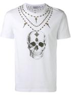 Alexander Mcqueen Skull Necklace Print T-shirt, Men's, Size: Xs, White, Cotton