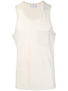 Ami Alexandre Mattiussi Tank Top With Chest Pocket - Neutrals