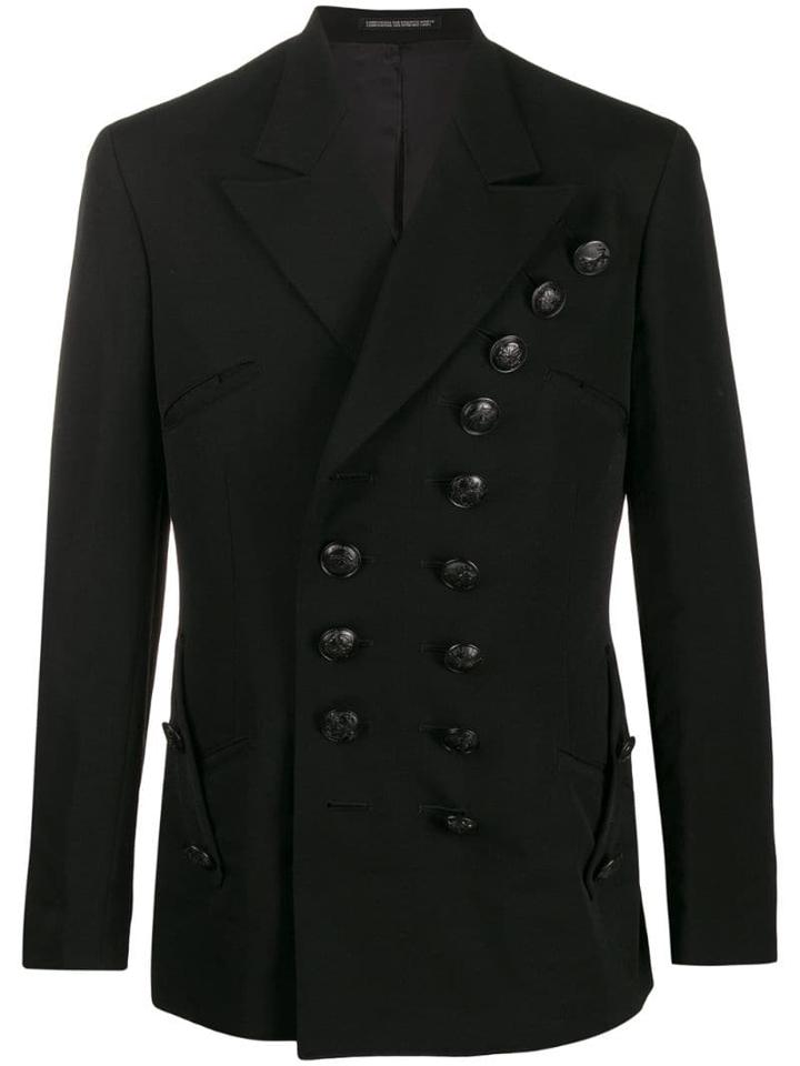 Yohji Yamamoto Decorative Button Blazer - Black