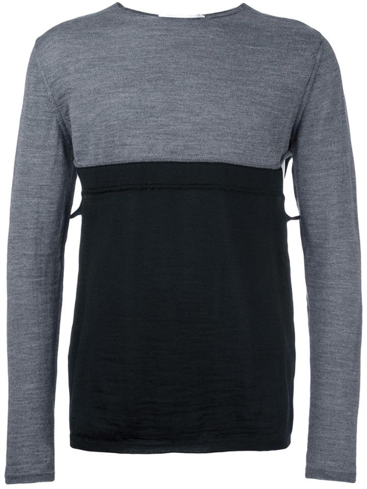 Comme Des Garçons Shirt Colour Block Pullover - Grey