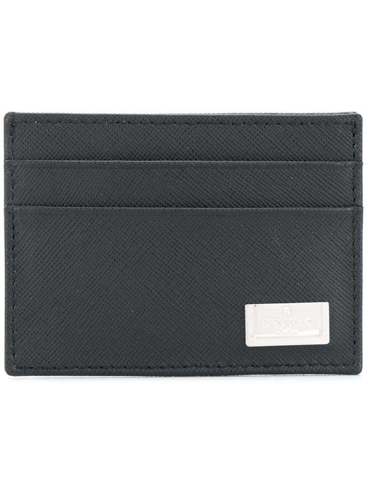 Corneliani Logo Plaque Cardholder - Black