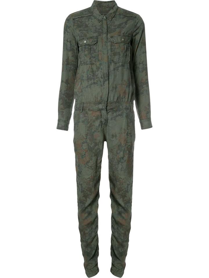 Etienne Marcel Floral Print Jumpsuit, Women's, Size: Medium, Green, Lyocell/cotton