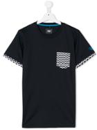 Armani Junior Zigzad Detail T-shirt - Blue