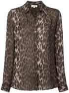 L'agence Leopard Print Shirt - Green
