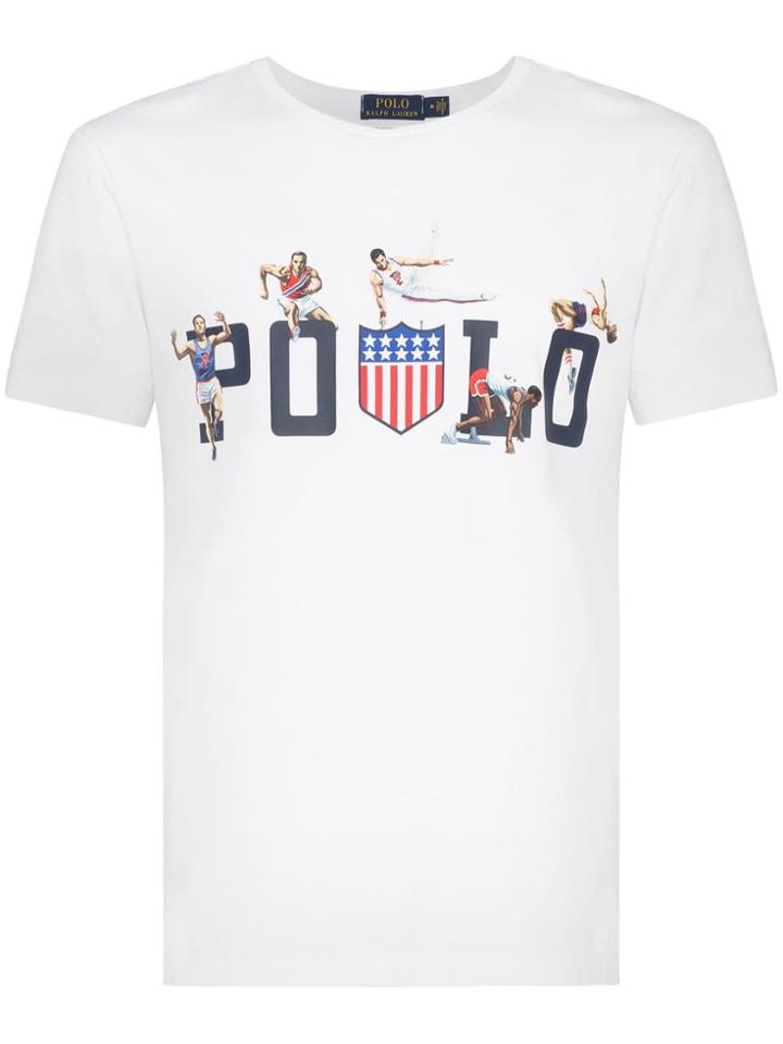 Polo Ralph Lauren Athletic Logo Print T-shirt - White