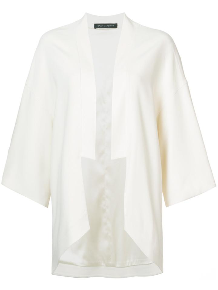 Sally Lapointe Relaxed Crepe Blazer - White