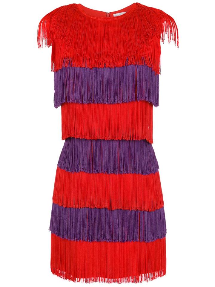 Nk Fringed Dress - Red