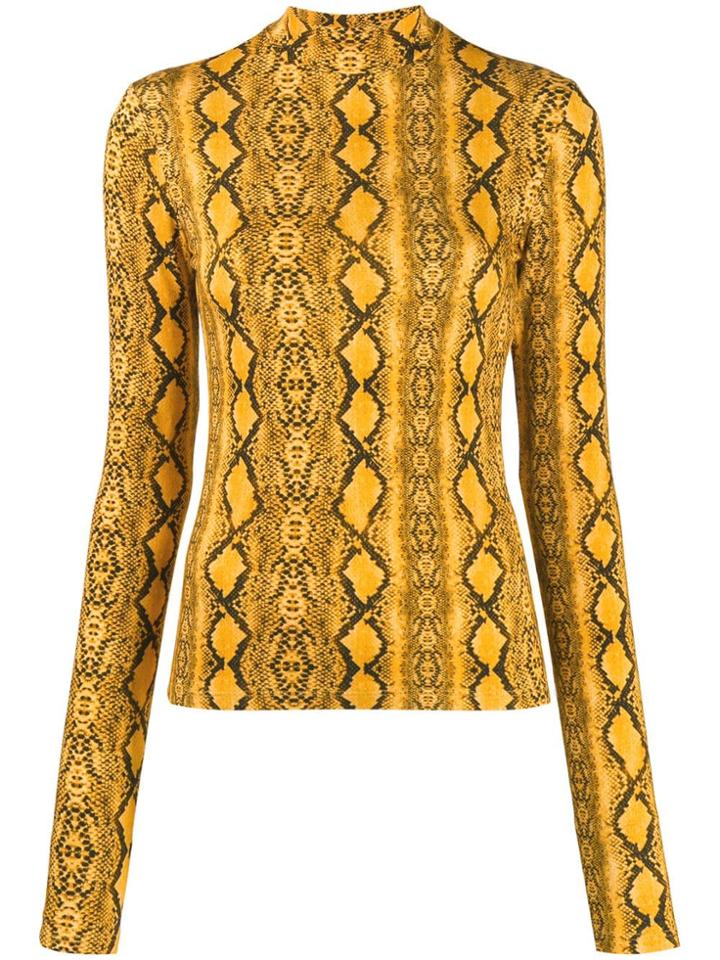 Andamane Snakeskin Print Sweatshirt - Yellow