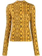 Andamane Snakeskin Print Sweatshirt - Yellow