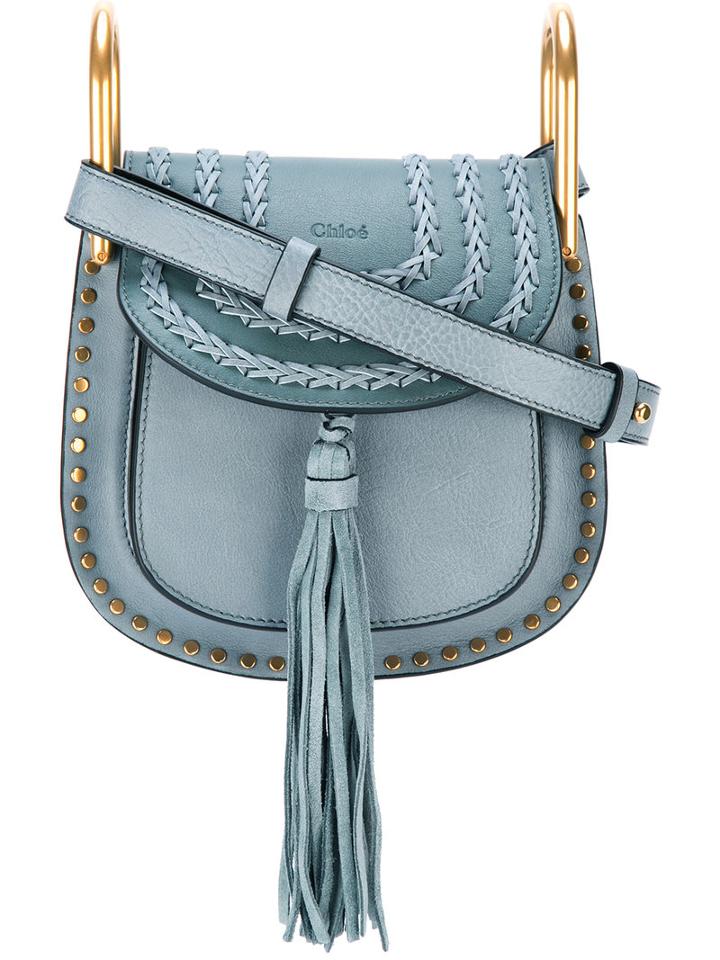 Chloé Mini 'hudson' Shoulder Bag, Women's, Blue, Calf Leather