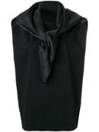 Mm6 Maison Margiela Scarf Detail Top - Black