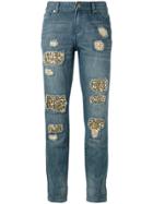 Michael Michael Kors Distressed Embellished Jeans - Blue