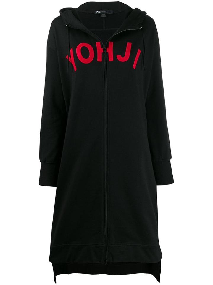 Y-3 Long Zipped Hoodie - Black