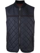 Salvatore Ferragamo Quilted Vest, Men's, Size: 54, Blue, Polyamide/polyester