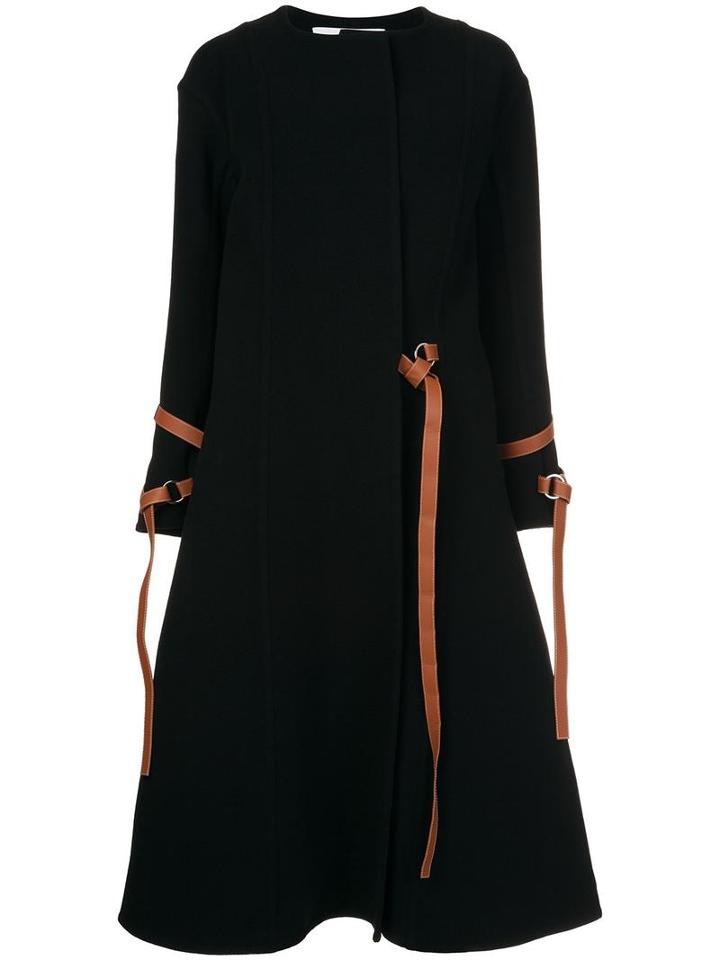 Loewe Tie Detail Wrap Coat, Women's, Size: Xs, Black, Virgin Wool/cashmere