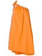 Ter Et Bantine Ruched One-shoulder Dress - Yellow & Orange