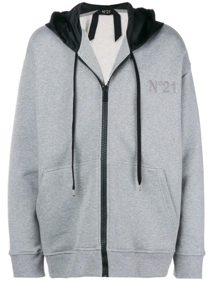 Nº21 Colorblocked Hood Hoodie - Grey