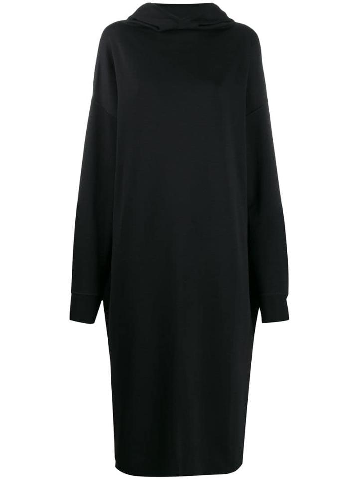 Jil Sander Hooded Oversized Dress - Black