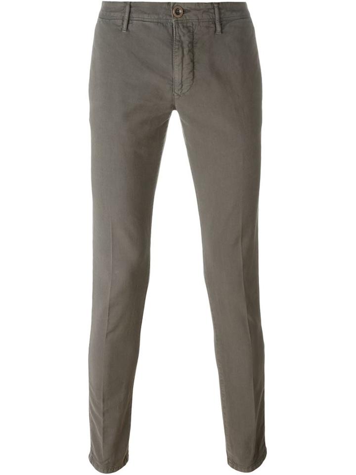 Incotex Classic Chinos, Men's, Size: 34, Grey, Cotton
