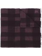 Eleventy - Striped Knitted Scarf - Men - Silk/cashmere/wool - One Size, Pink/purple, Silk/cashmere/wool