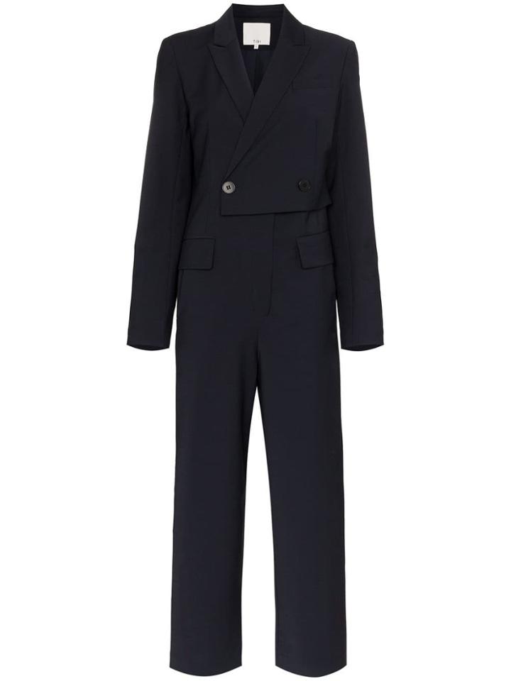 Tibi Tibi Jsuit Blzr Ls Stght Lg - Blue