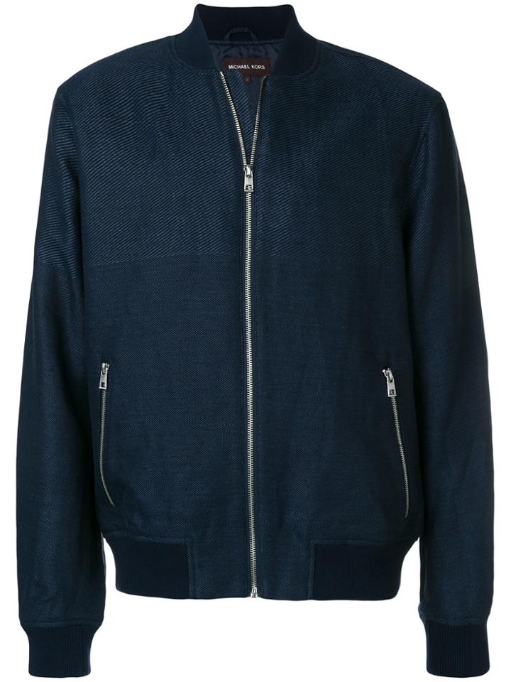 Michael Kors Collection Bomber Jacket - Blue