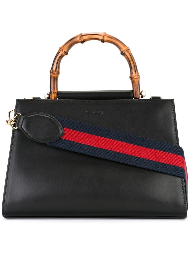 Gucci Nymphaea Tote, Women's, Black, Calf Leather