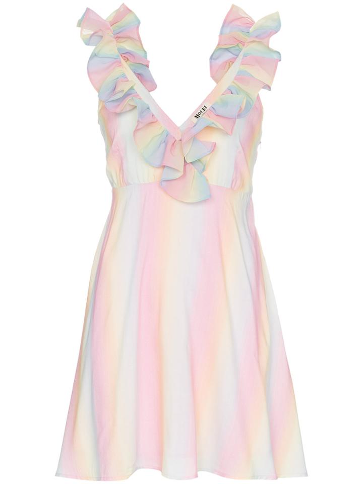 All Things Mochi Lorena Rainbow Mini Dress - Multicolour