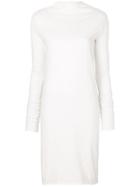 Rick Owens Lilies Elongated Sleeves Knitted Dress - White