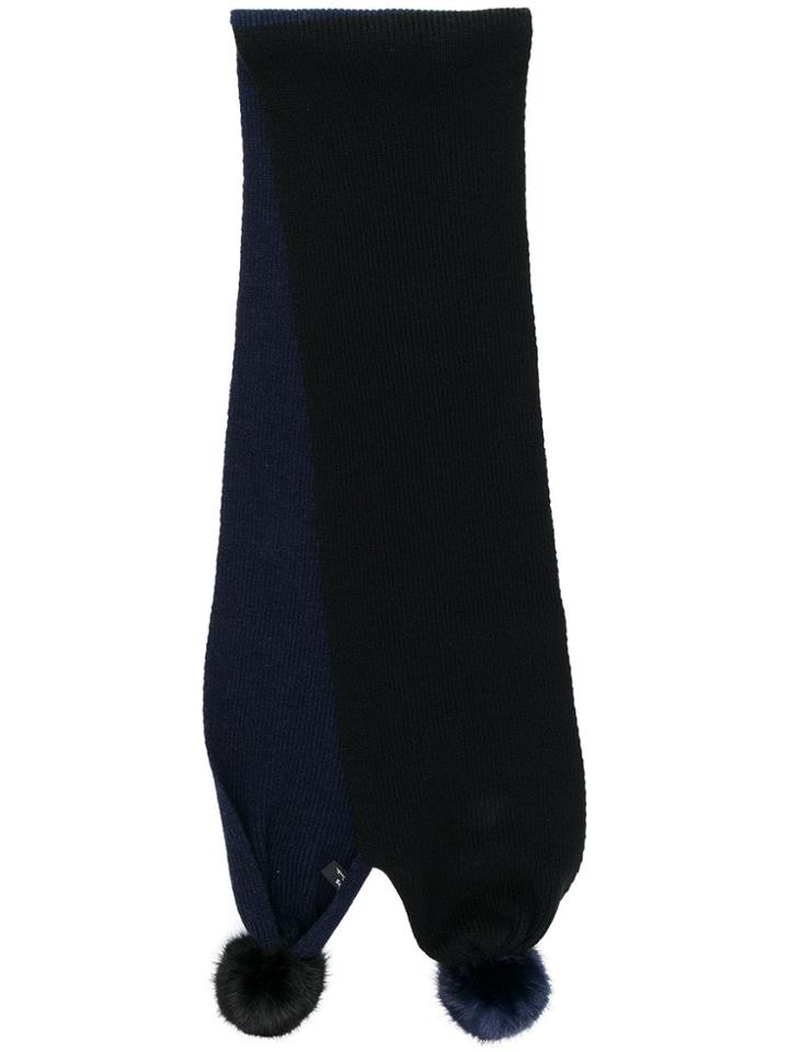 Ps By Paul Smith Pom-pom Knitted Scarf - Blue