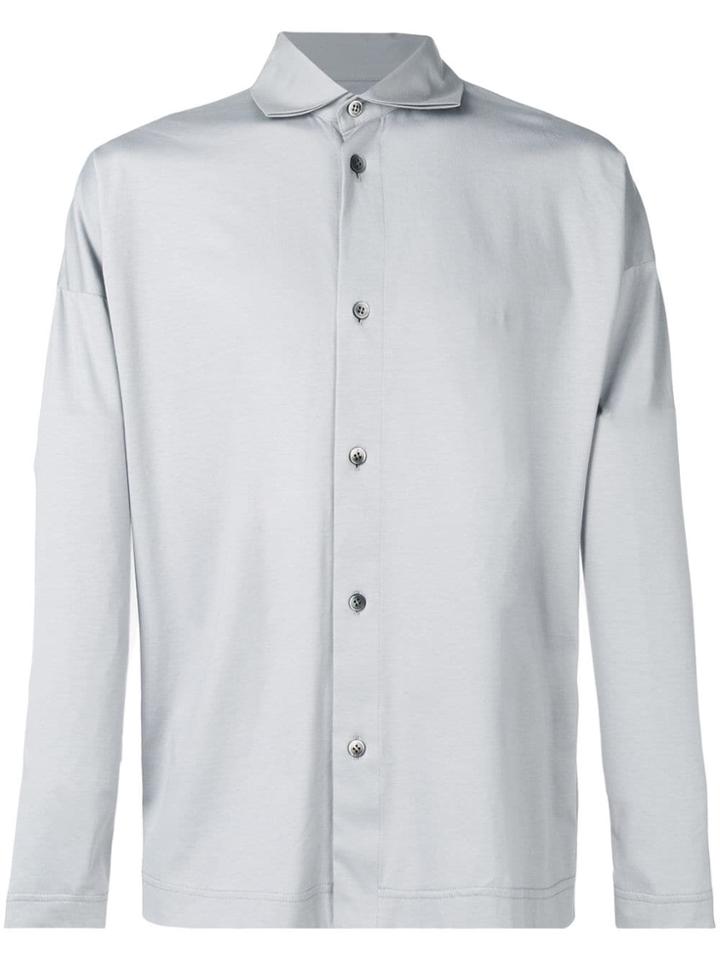 Homme Plissé Issey Miyake Spread Collar Shirt - Grey