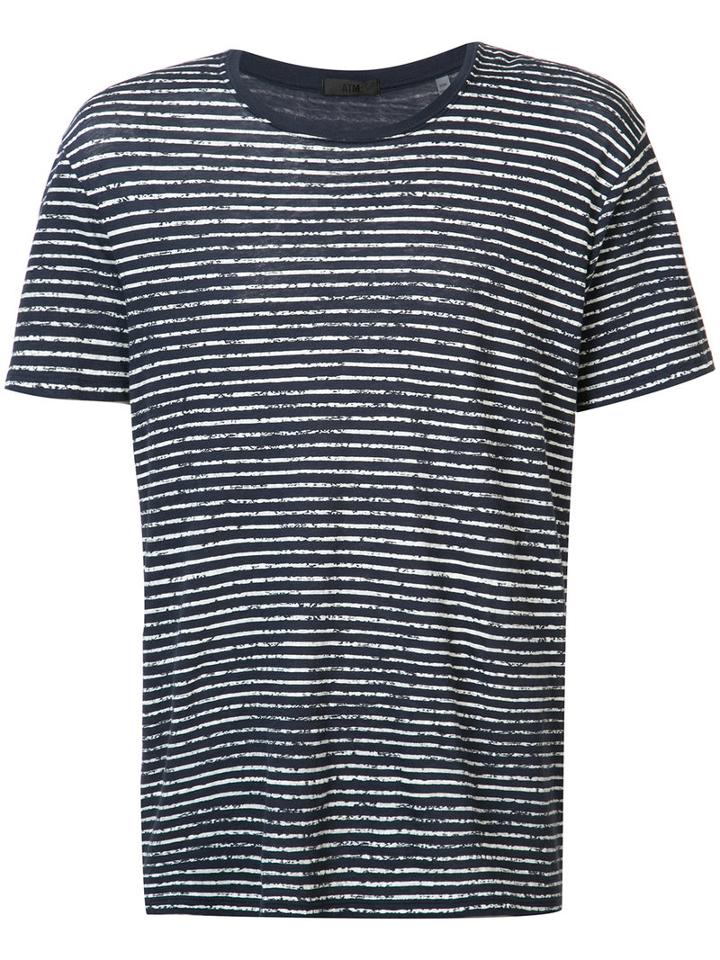 Atm Anthony Thomas Melillo Striped T-shirt, Men's, Size: Medium, Blue, Cotton