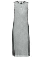 Ann Demeulemeester Sleeveless Sheer Dress, Women's, Size: 36, Black, Silk/nylon/glass